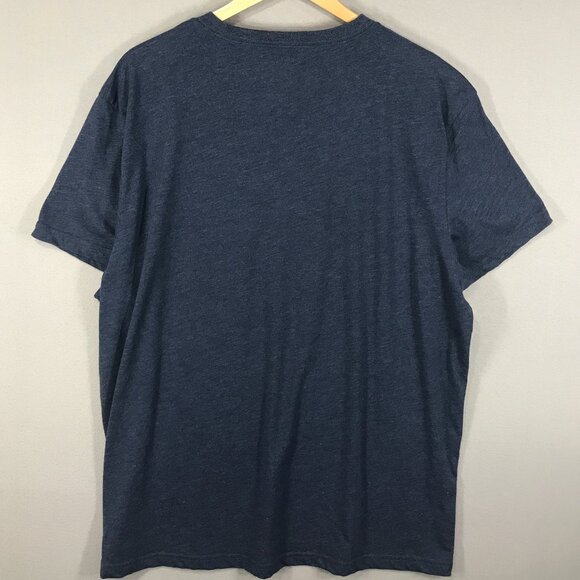 American Eagle T-Shirt Mens 2XL Blue Graphic AE Logo Tee Standard Short Sleeve - Picture 2 of 10